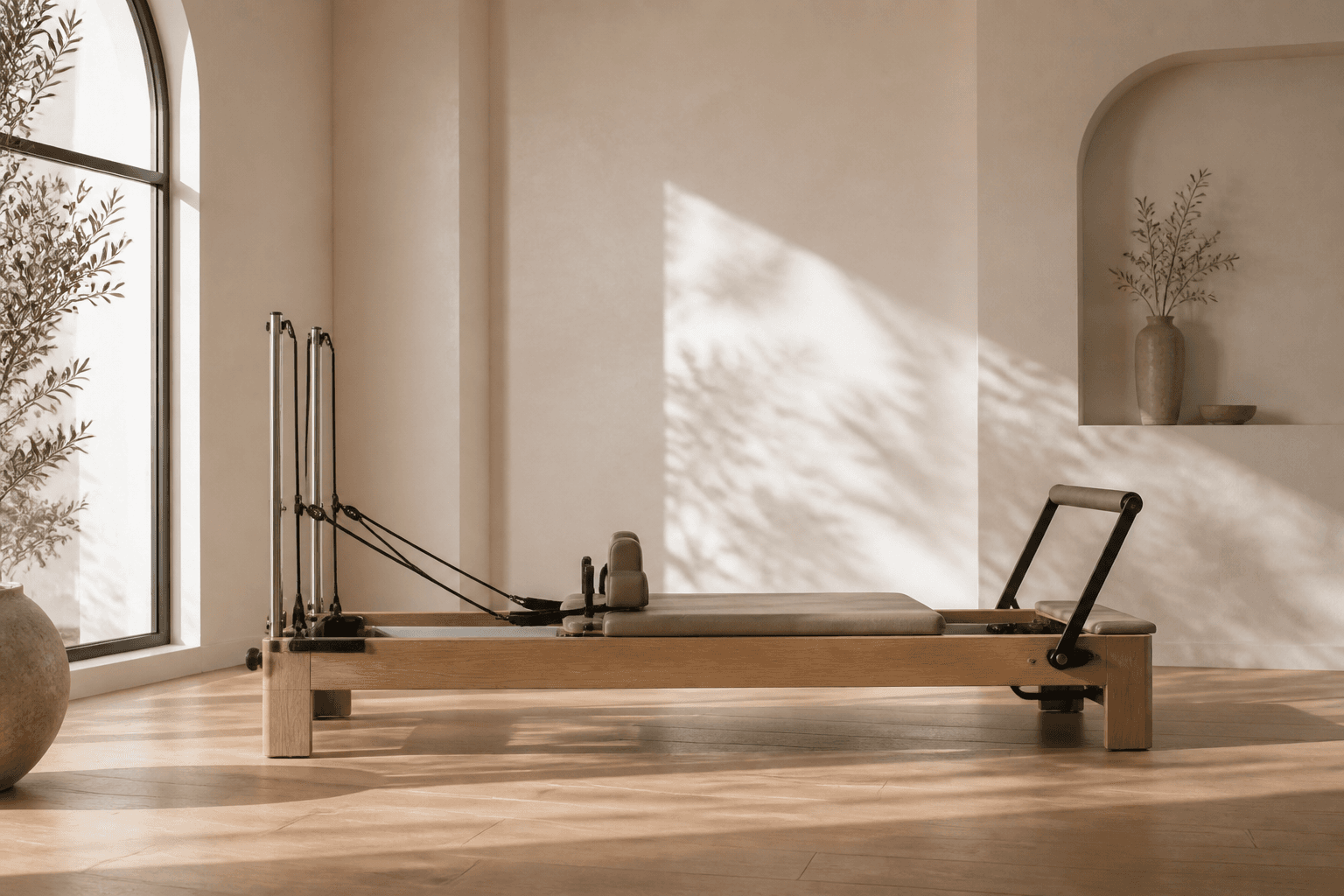 Calm empty reformer studio