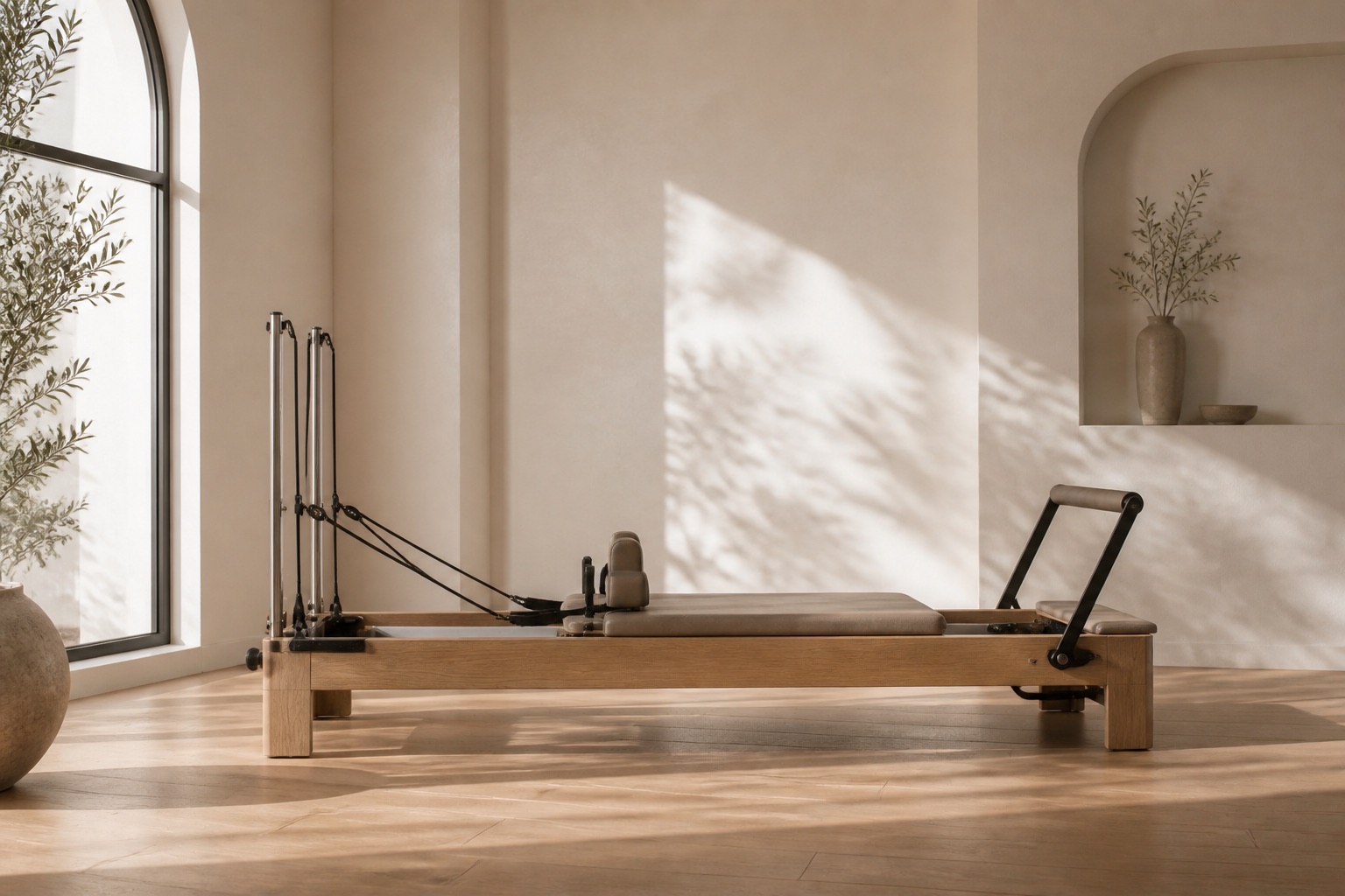 Calm empty reformer studio
